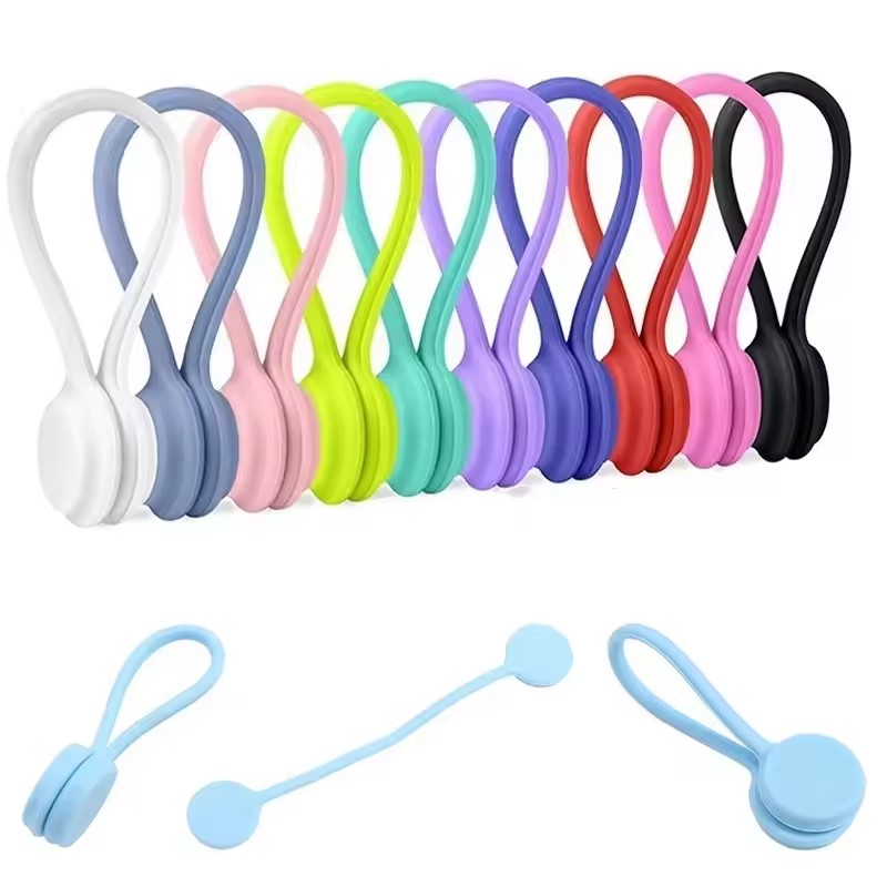 Gear Tie Reusable - Ataduras Magnéticas de Silicona para Cables,