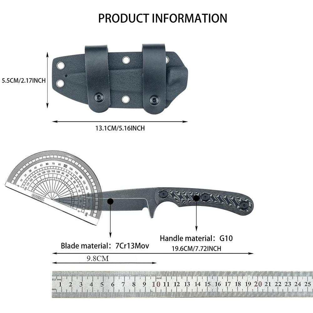 Edc Carry Fixed Blade Knife - Cuchillos de hoja fija Full Tang