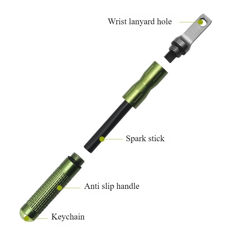 Ferro Rod Striker - Encendedor de Emergencia Portátil a Prueba