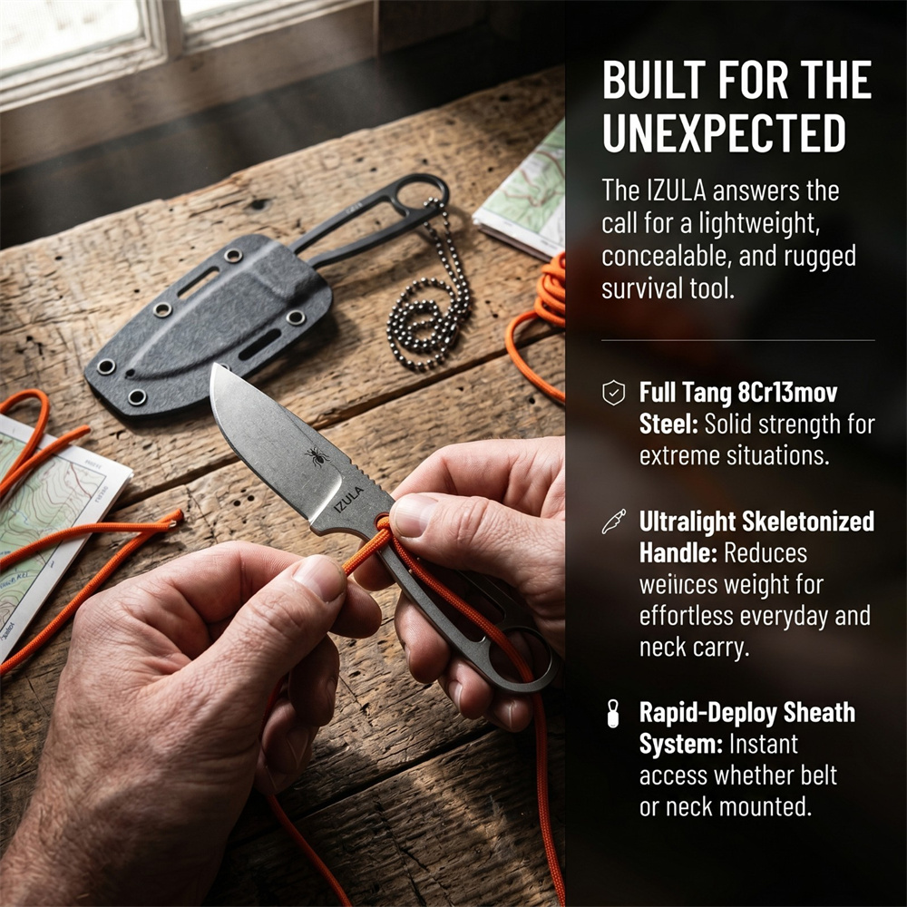 Cuchillo de Supervivencia de H - Edc Carry Fixed Blade Knife reseña y precio