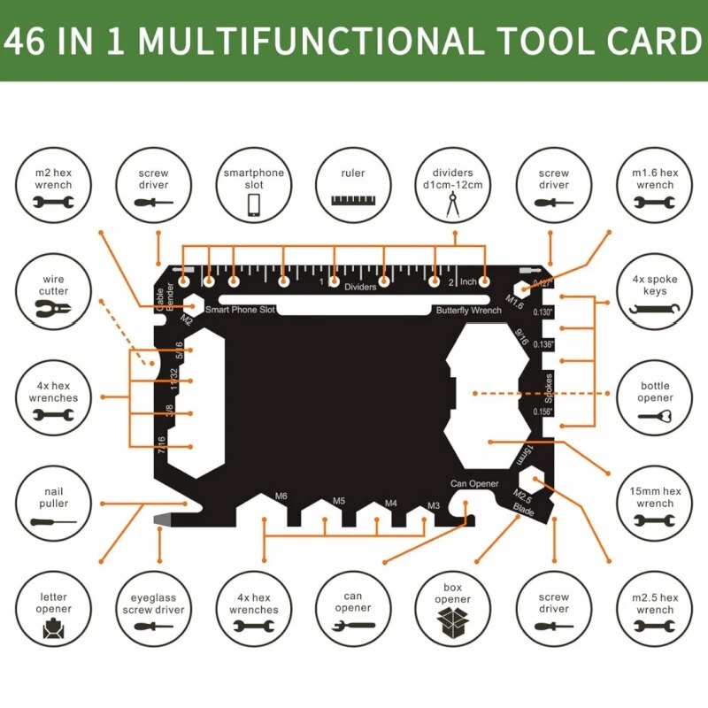 Multiherramienta 46 en 1, tama - Multitool Credit Card reseña y precio