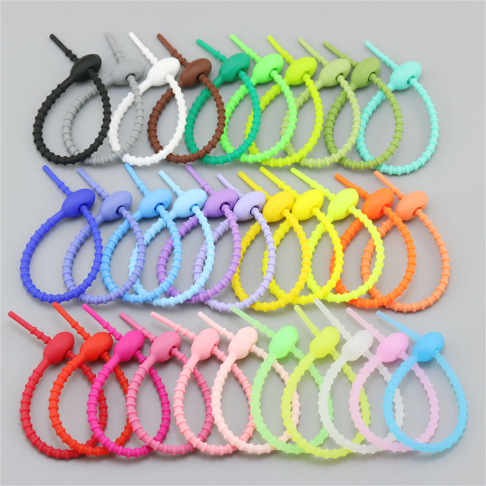 10 Piezas/Lote de Bridas de Si - Gear Tie Reusable reseña y precio