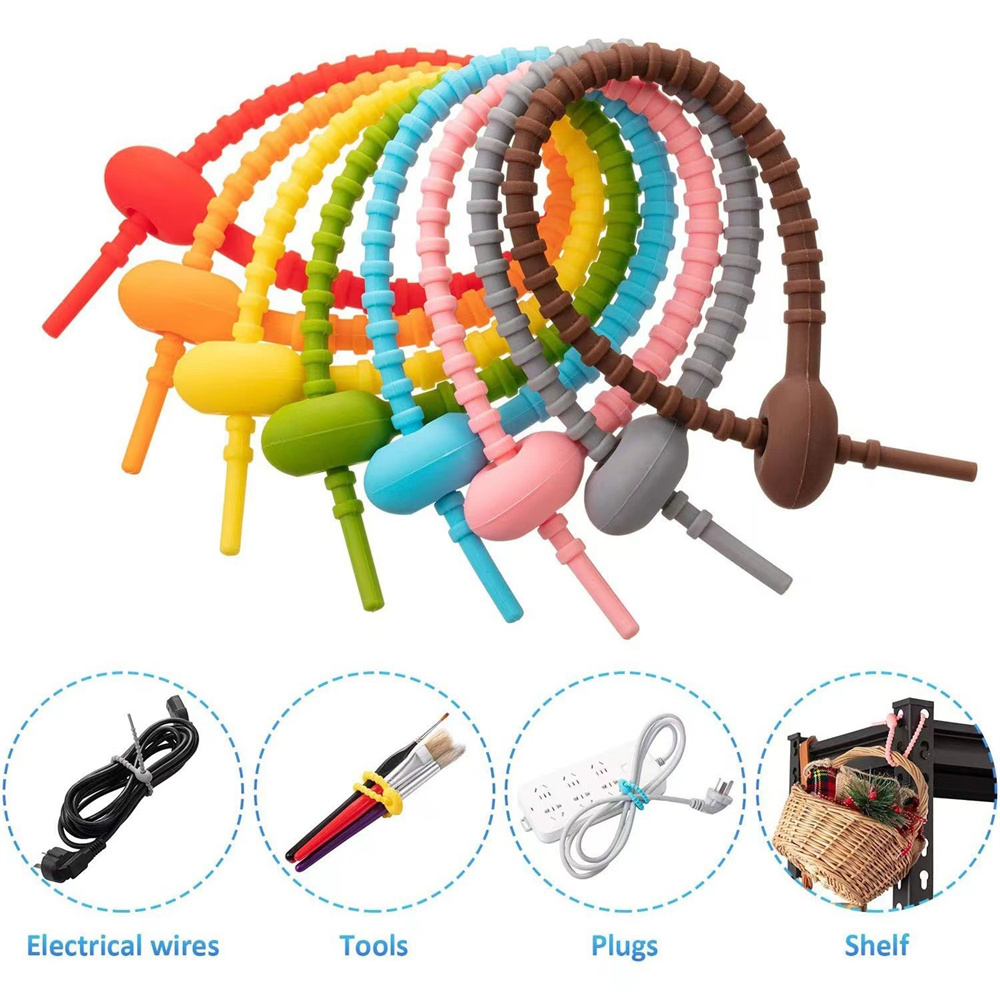 10 Piezas/Lote de Bridas de Si - Gear Tie Reusable reseña y precio